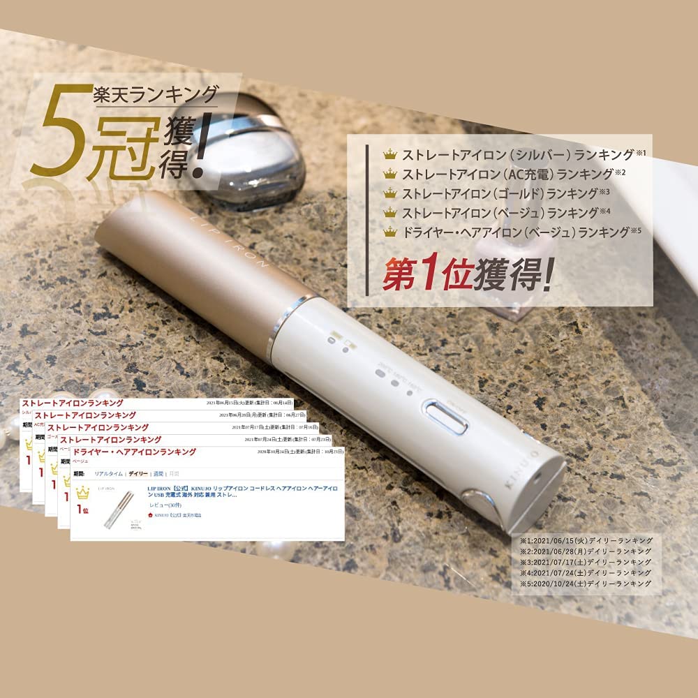 KINUJO LIP IRON コードレス ヘアアイロン